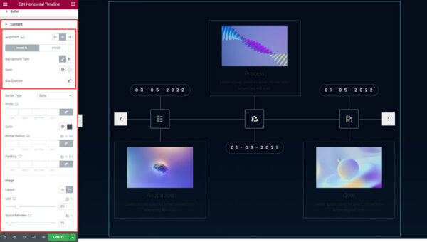 FREE Elementor Horizontal Timeline Widget - Doc