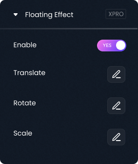 Elementor Floating Effect Menu