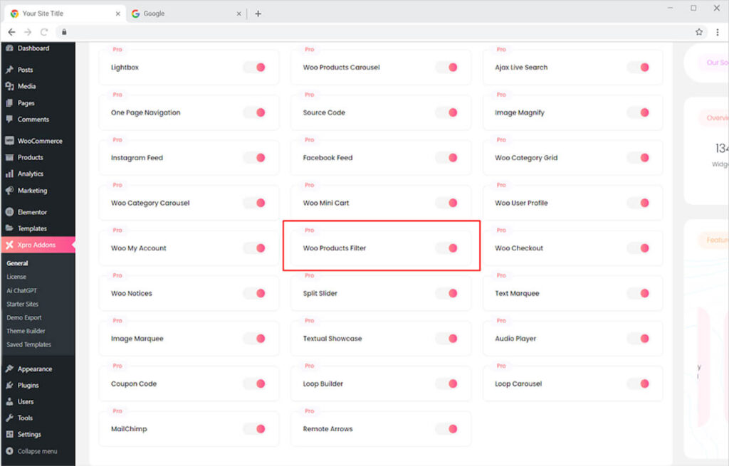 Woo Product Filter Widget for Elementor Xpro