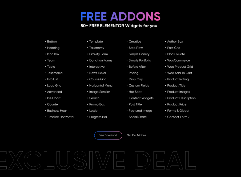 XPro Free Elementor Addons